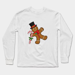 Dancing Gingerbread Man Long Sleeve T-Shirt